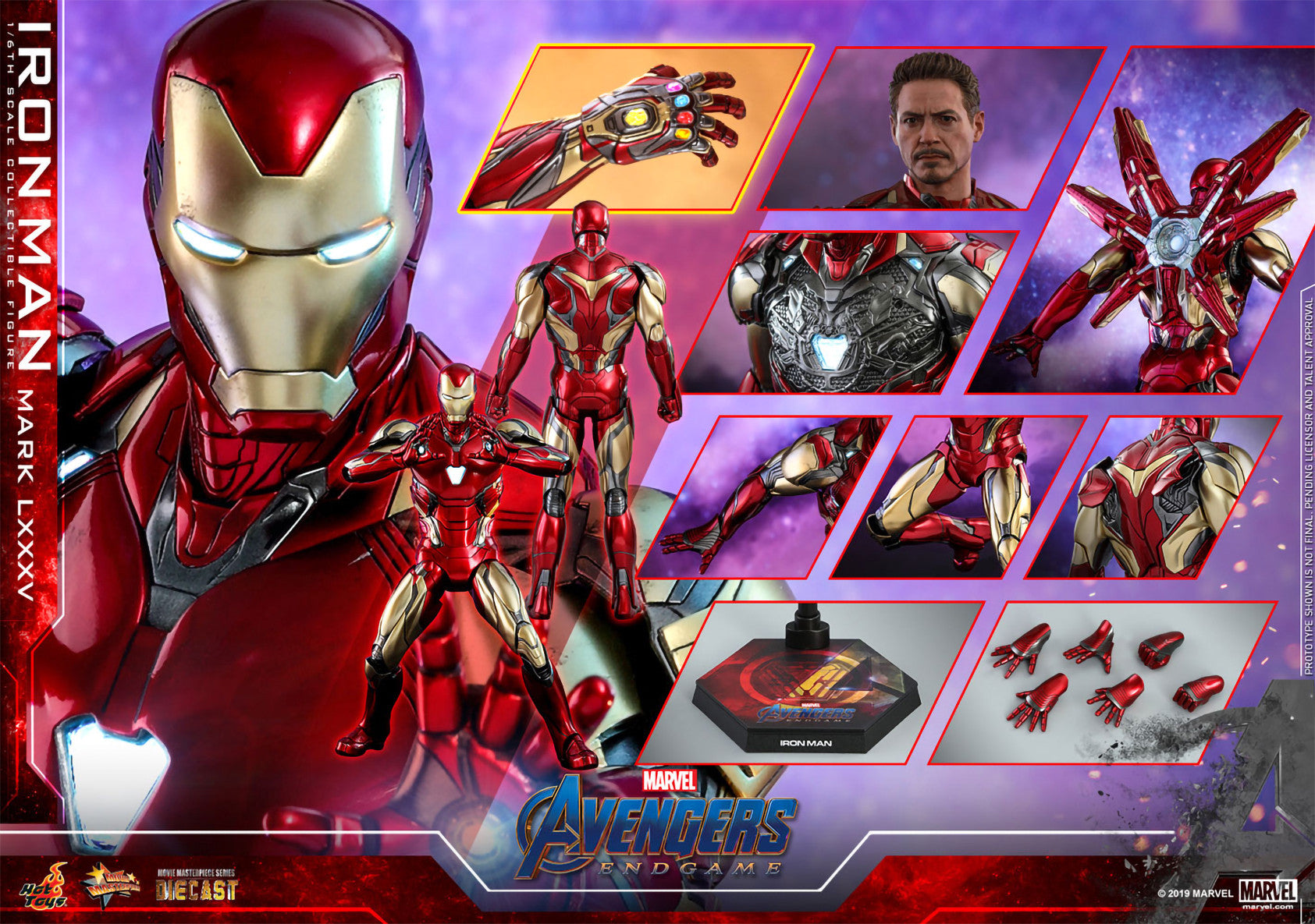 Hot Toys Avengers Endgame : Iron man Mark LXXXV Diecast MMS528D30