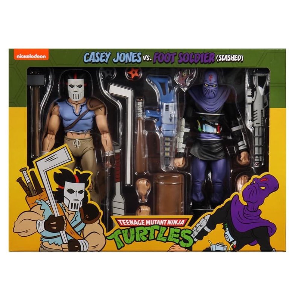 NECA TEENAGE MUTANT NINJA TURTLES CASEY JONES & FOOT SOLDIER TMNT ACTION FIGURE 2 PACK